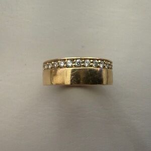 Cigar Ring Gold and Diamond